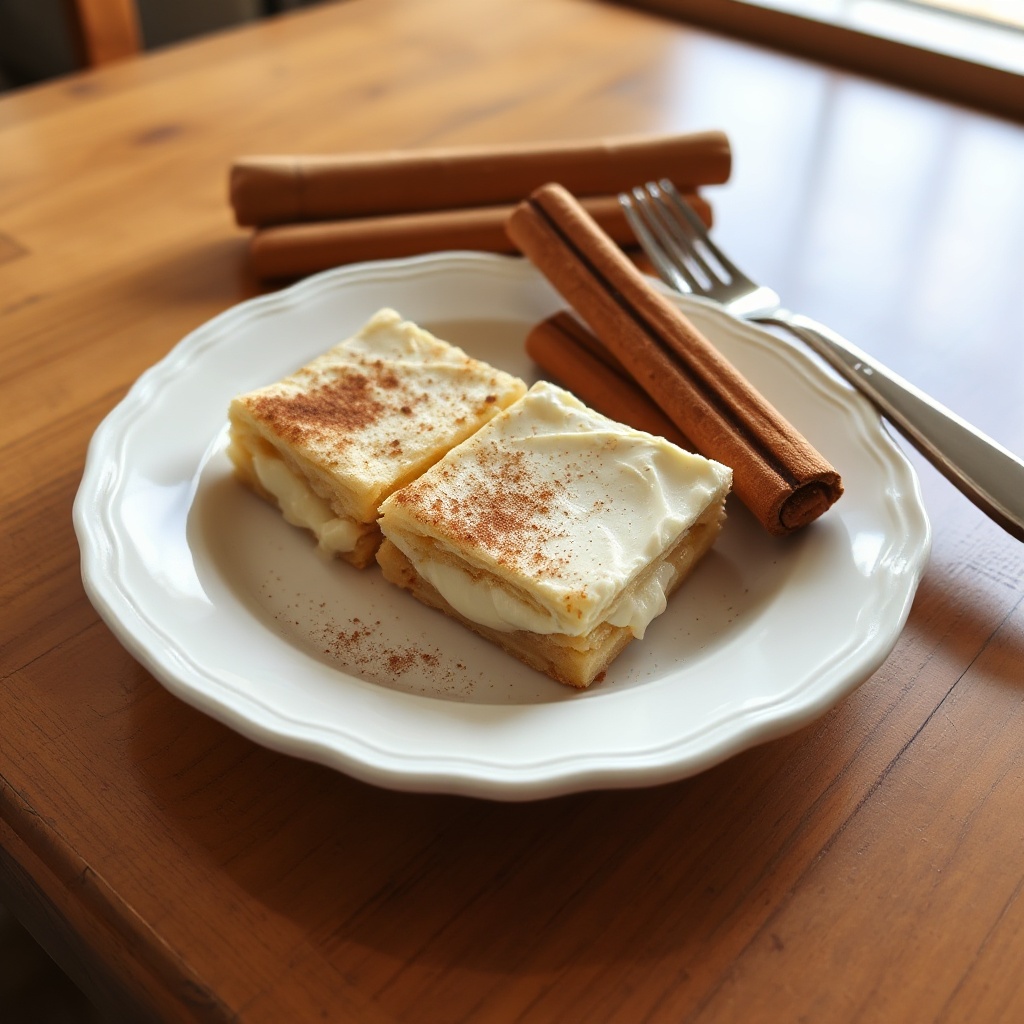 Quadrati di Crema di Formaggio alla Cannella