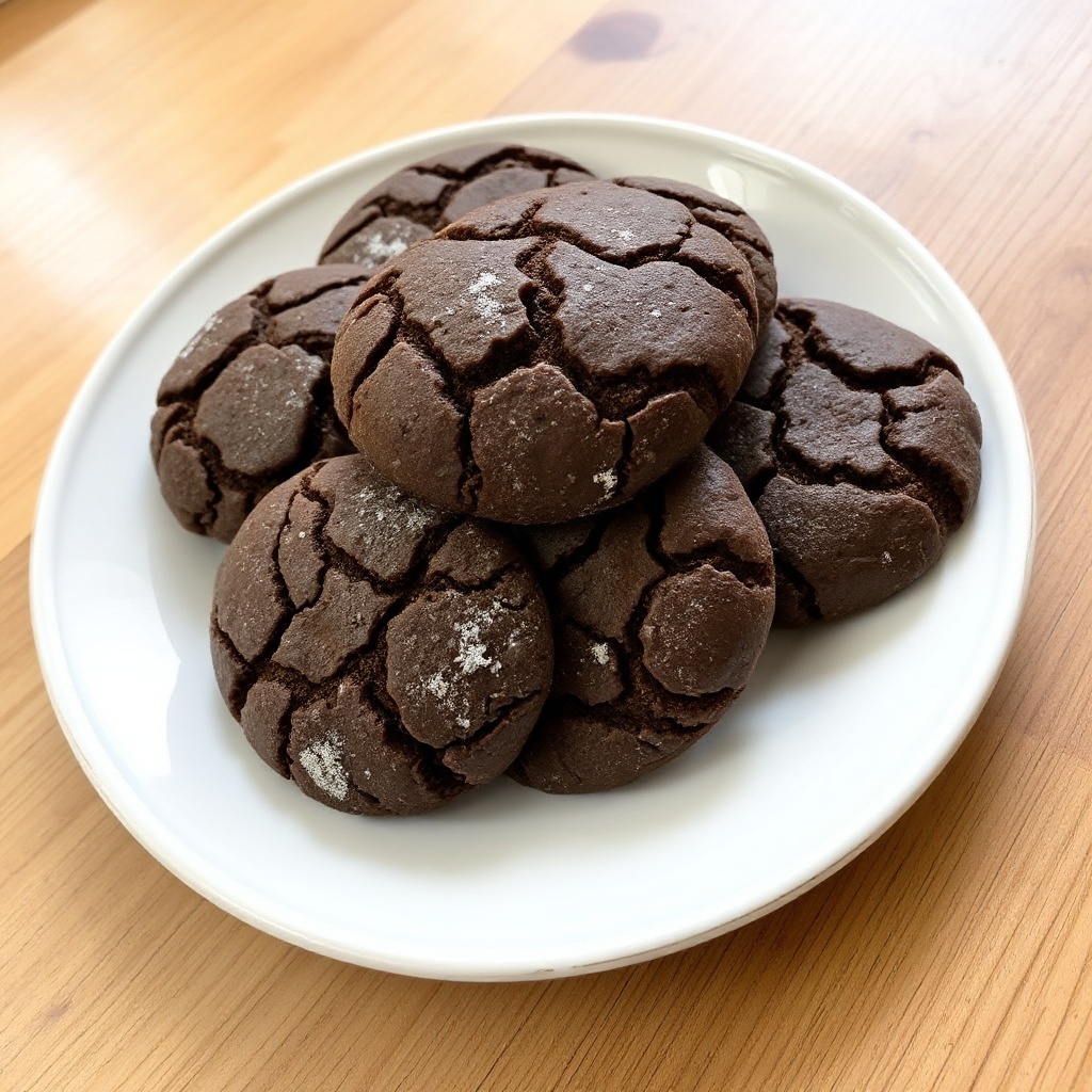 Fudgy Chocolate Crinkle Cookies