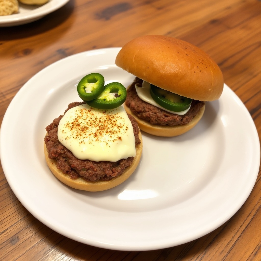 Hamburger Ripieni di Formaggio Crema e Jalapeño