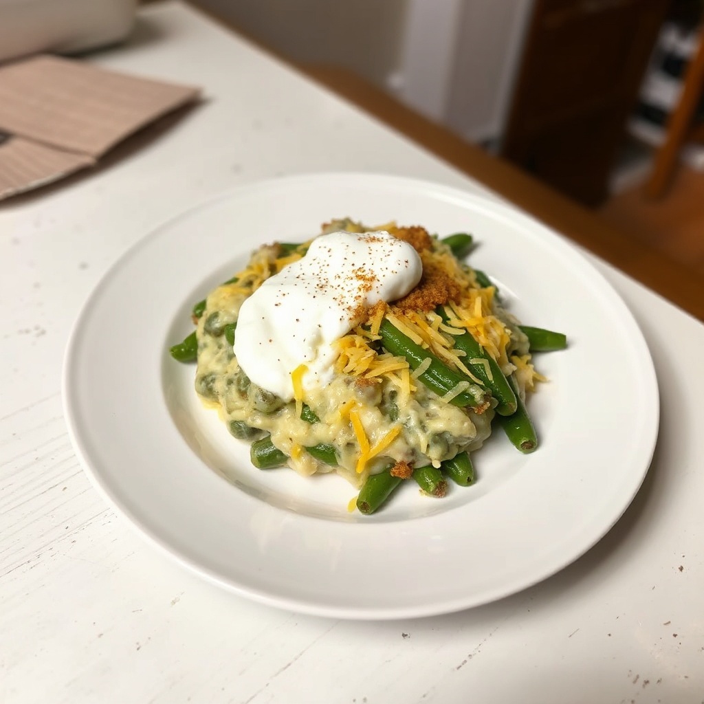 Cheesy Green Bean Bake