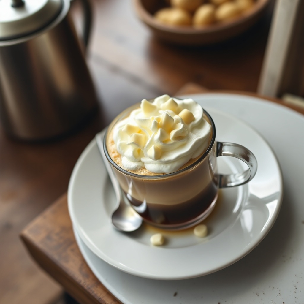 Cremiger Weißer Schokoladen-Latte
