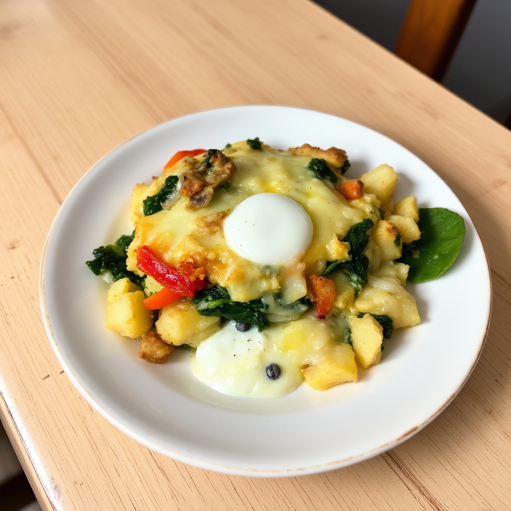 Käse Kartoffel- und Gemüseauflauf
