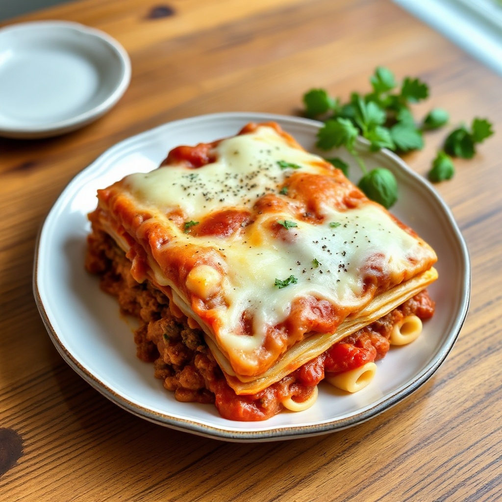 Herzhafte Drei-Fleisch-Lasagne