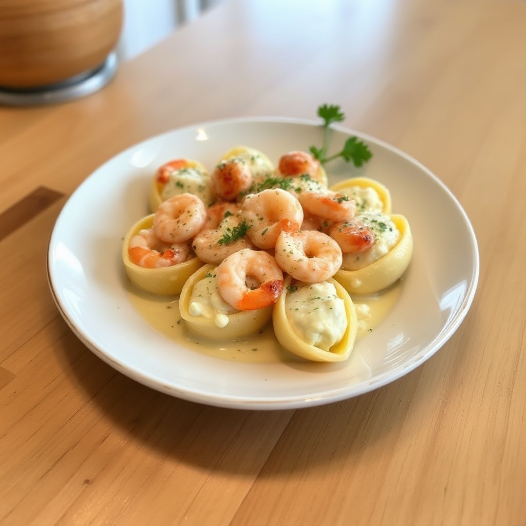 Conchiglie Ripiene di Frutti di Mare Cremosi