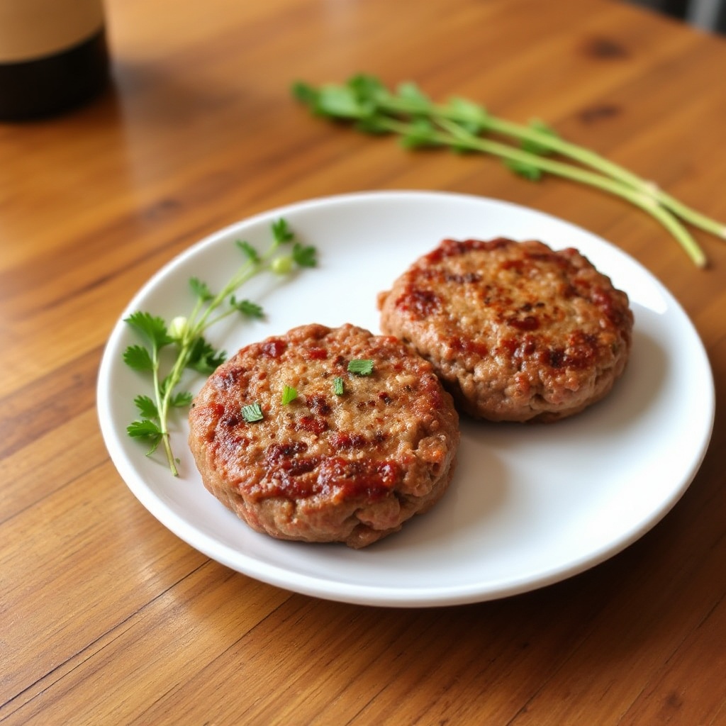 Herzhafte Rindfleisch-Patties mit Zwiebelaroma