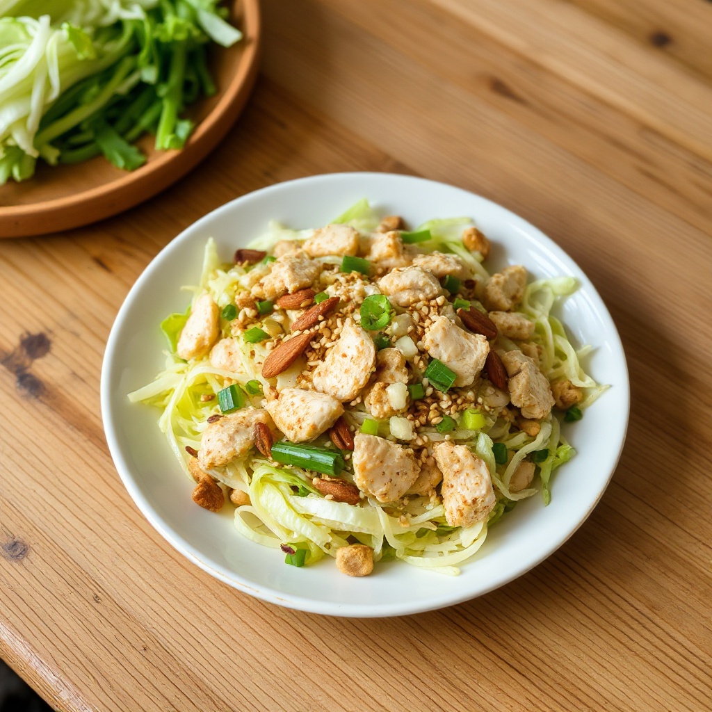 Insalata Croccante di Pollo e Cavolo Ispirata all'Asia