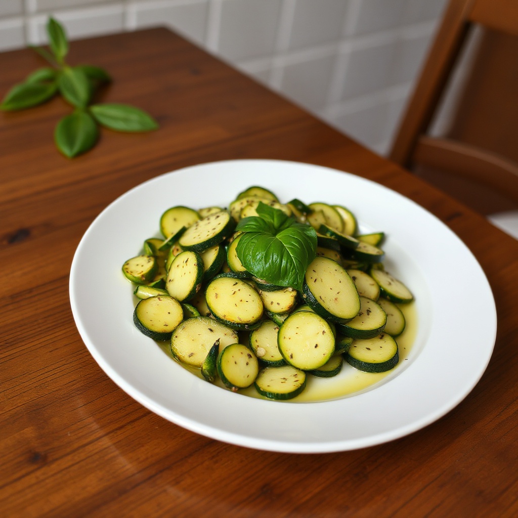 Garlic Basil Zucchini Sauté