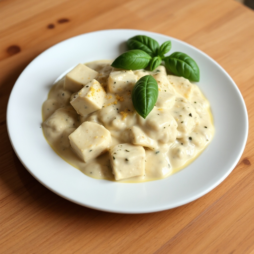 Cremige Basilikum-Tofu-Sauce