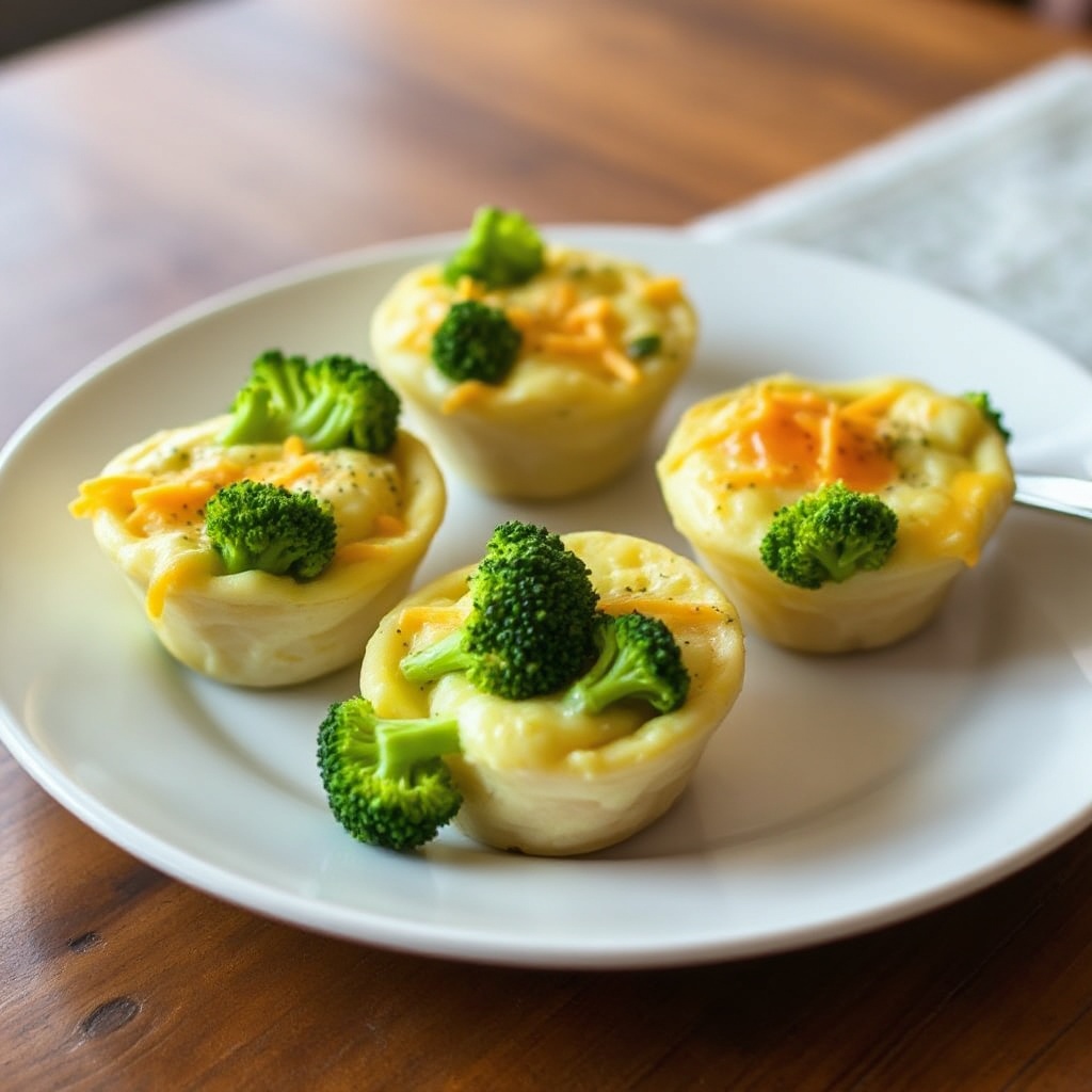 Tazze di Uova con Broccoli e Cheddar