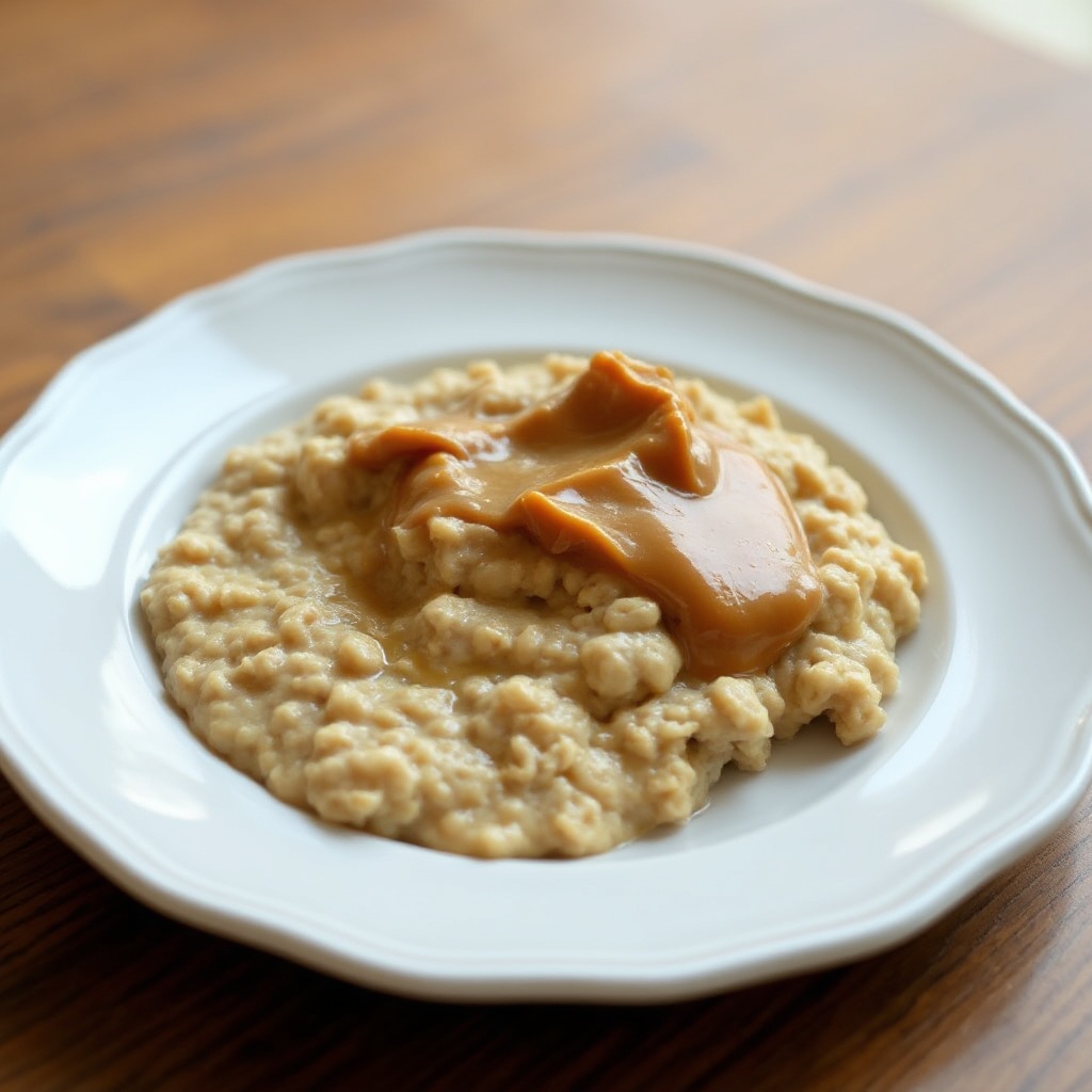 Cremige Erdnussbutter-Haferflocken-Delikatesse