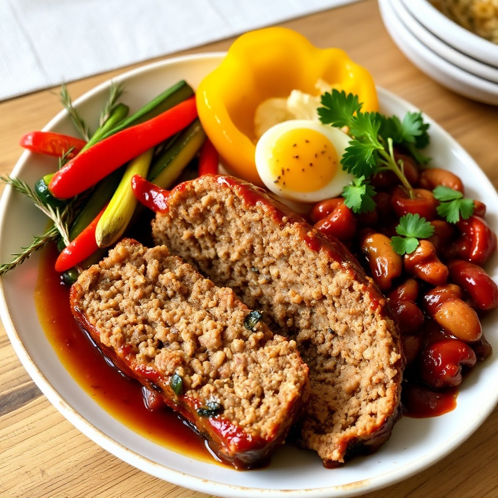 Savory Herb-Infused Meatloaf with a Tangy Glaze
