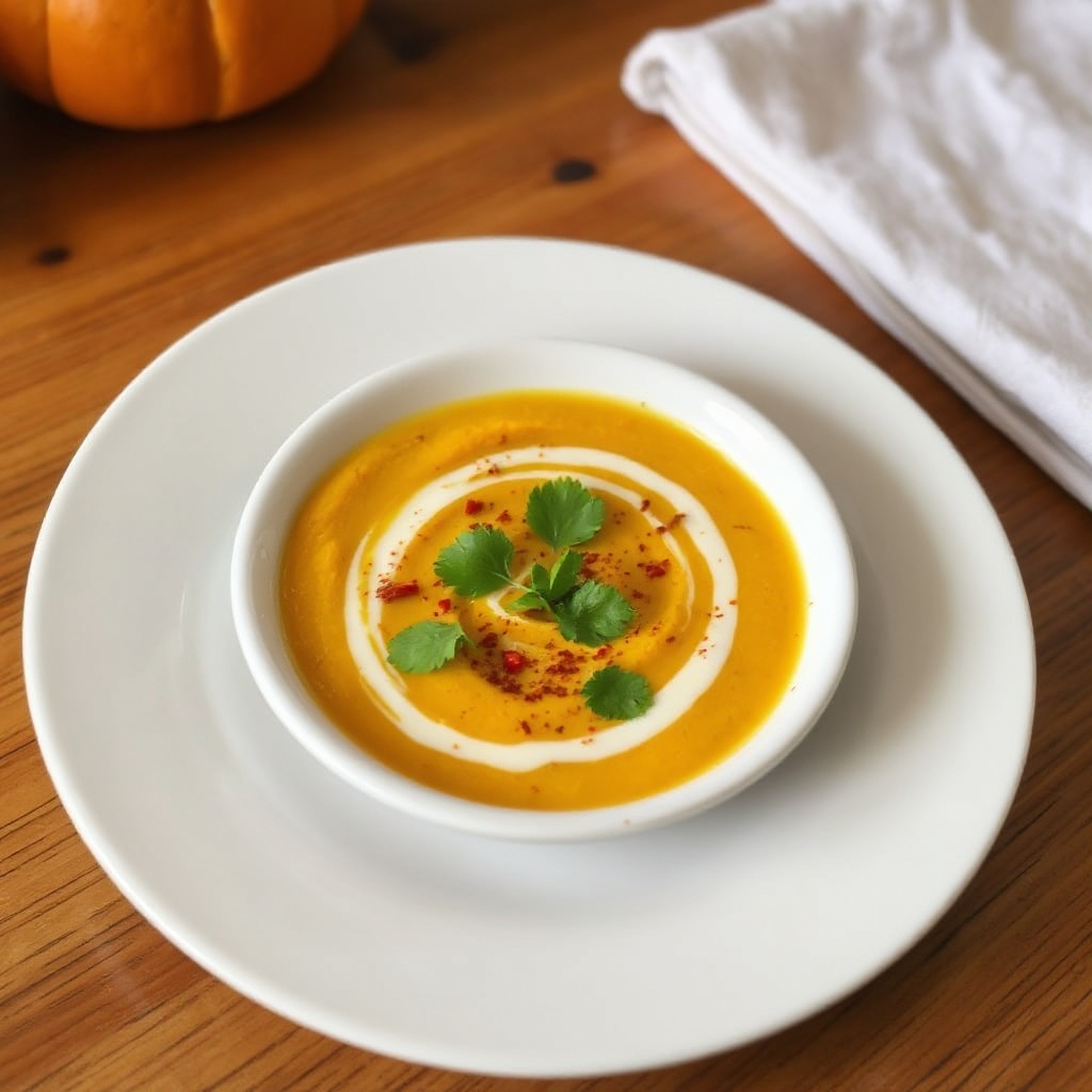 Zuppa di Zucca al Cocco Speziata