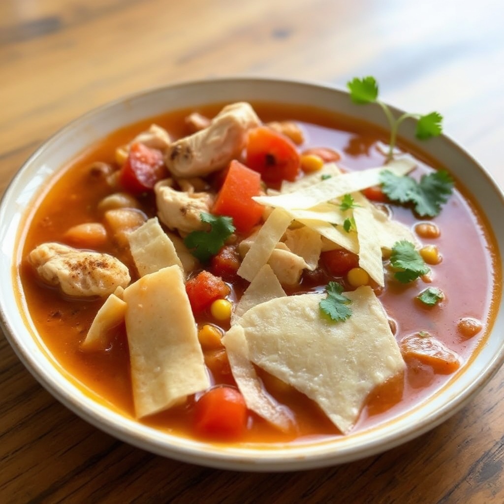 Slow Cooker Chicken Tortilla Soup