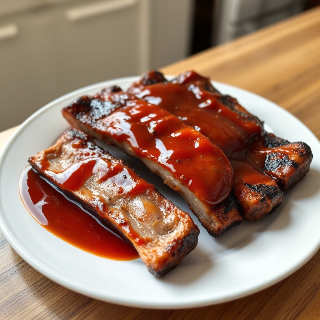 Gegrillte BBQ Rippchen ohne Knochen