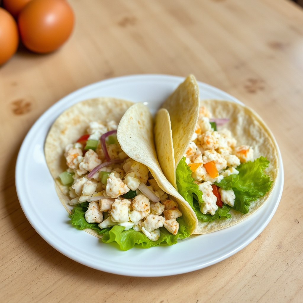 Krabben- und Gemüse-Tortilla-Wraps