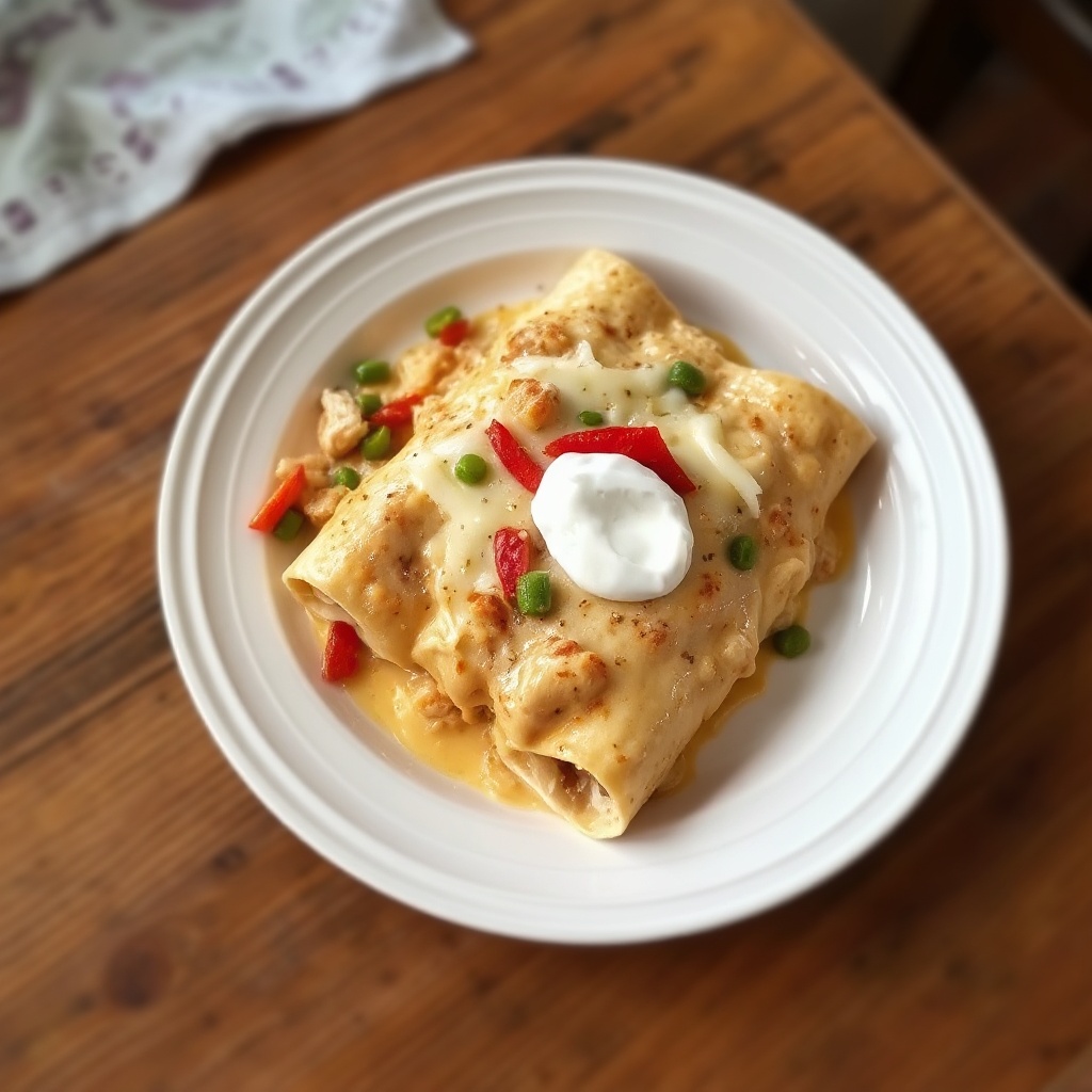 Cremige Hähnchen-Enchiladas mit einem Twist