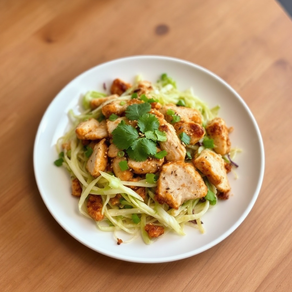 Asiatisch inspirierter knuspriger Hühnersalat