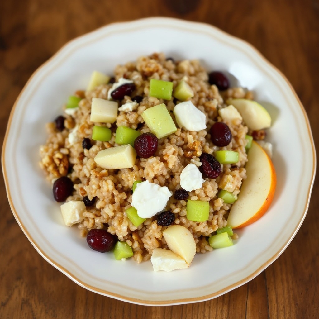 Crispy Apple Walnut Rice Salad