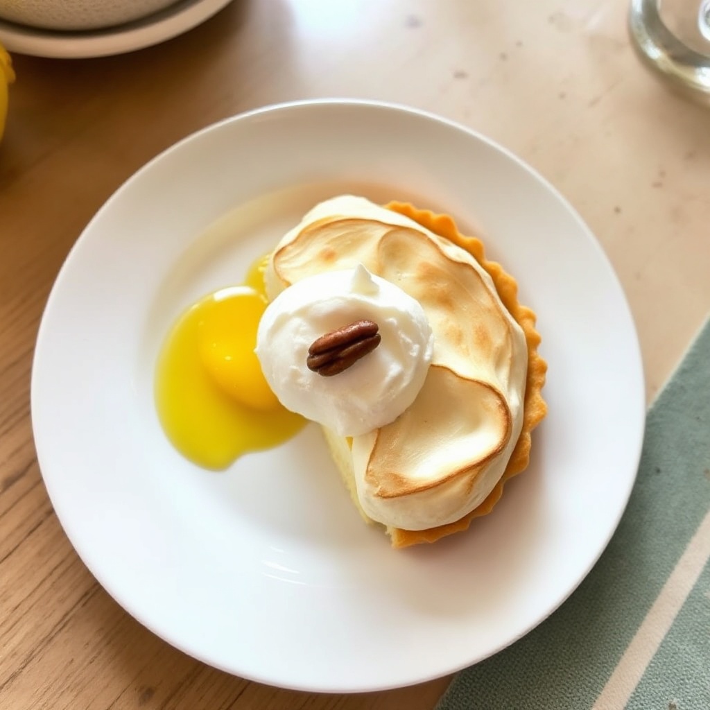 Zesty Lemon Meringue Ice Cream Tart