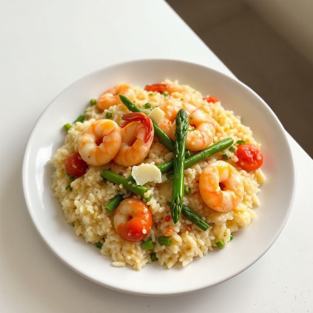 Creamy Shrimp and Asparagus Risotto