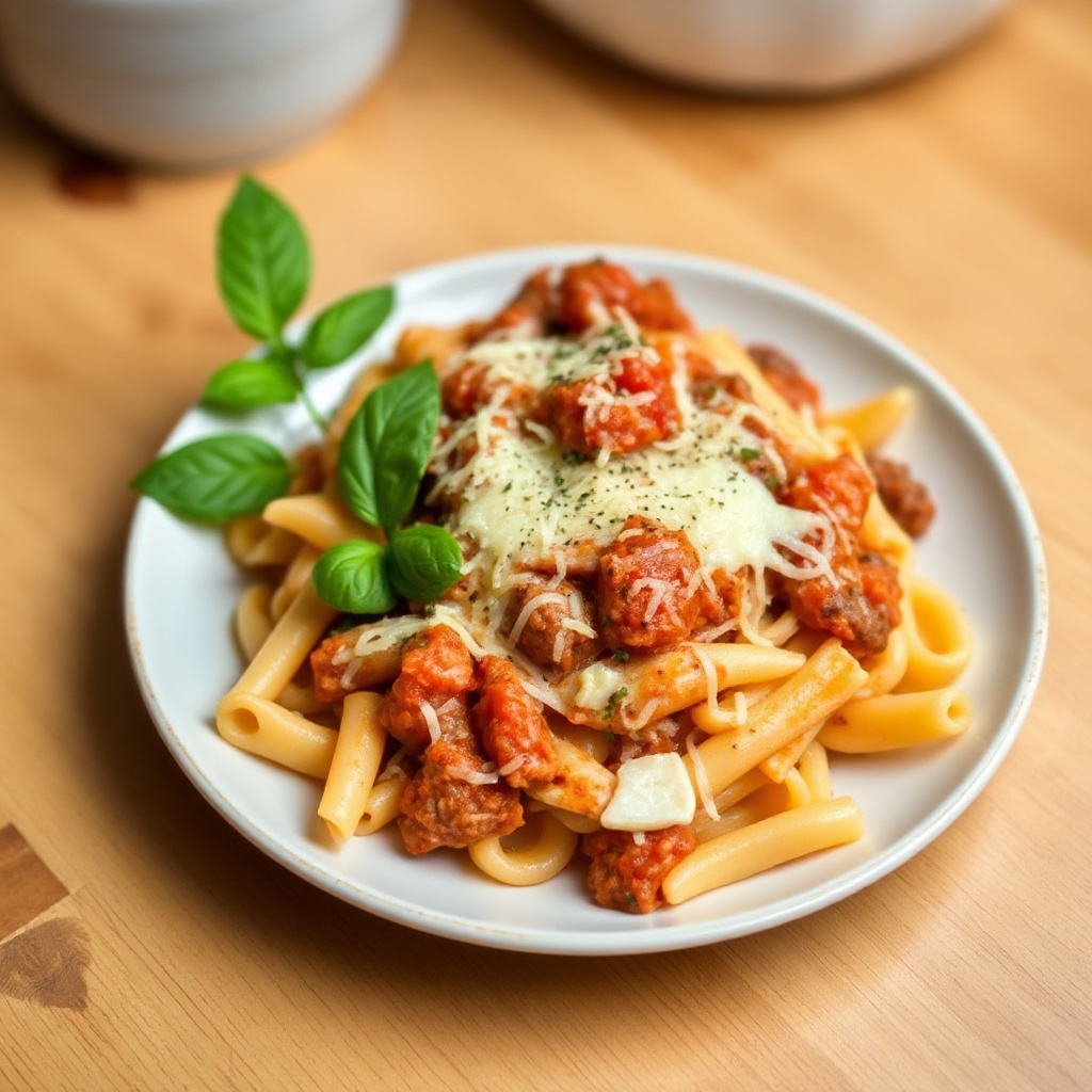 Ziti al Forno con Salsiccia Italiana
