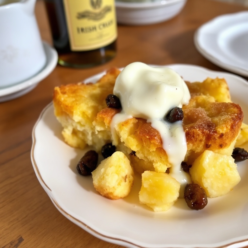 Irischer Sahne Brot Pudding Genuss