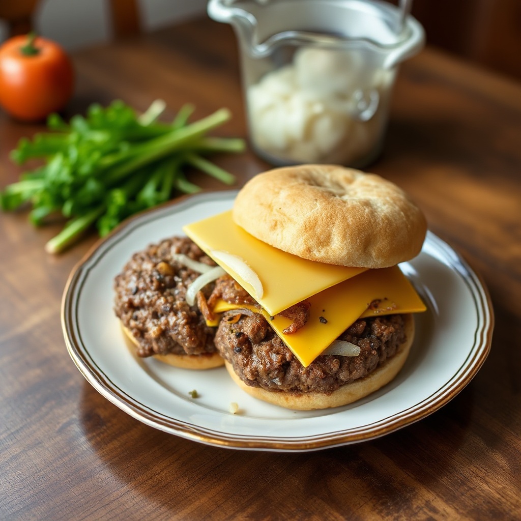 Smash Onion Cheeseburgers