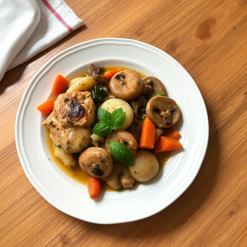 Pollo ai Funghi e Erbe Aromatiche