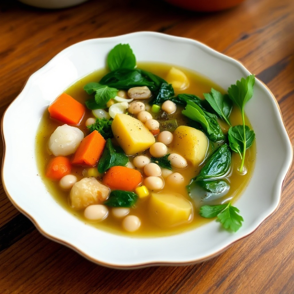 Hearty Dandelion and Bean Soup