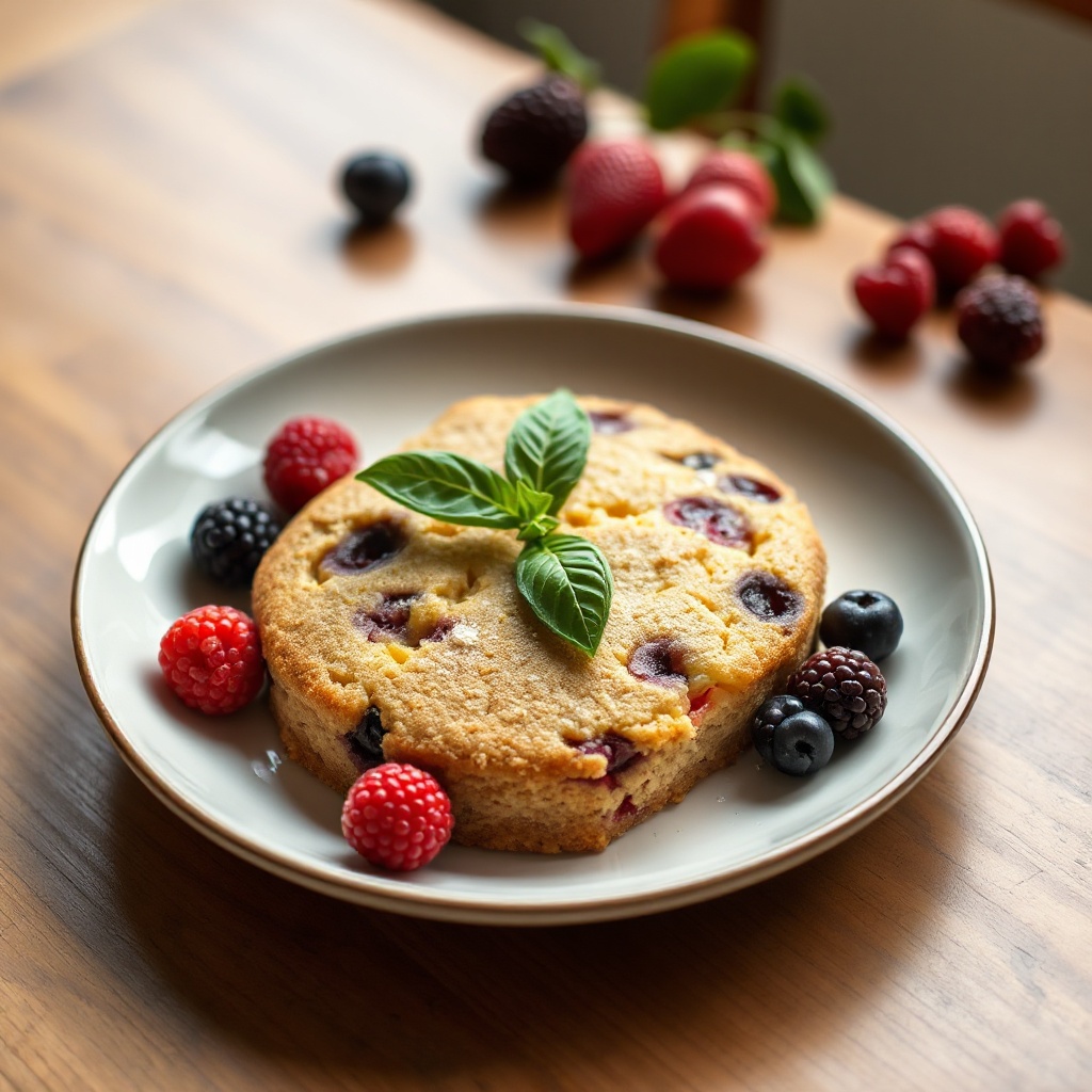 Beeren-Maismehl-Delight-Kuchen