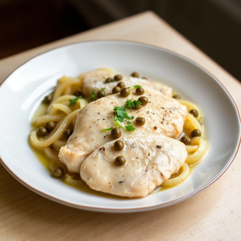 Zitronen-Hühnchen Piccata mit Kapern