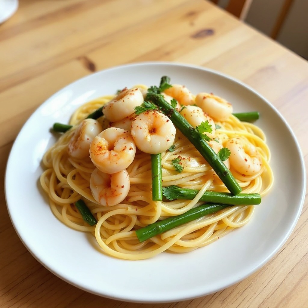 Garlic Butter Shrimp and Scallop Pasta