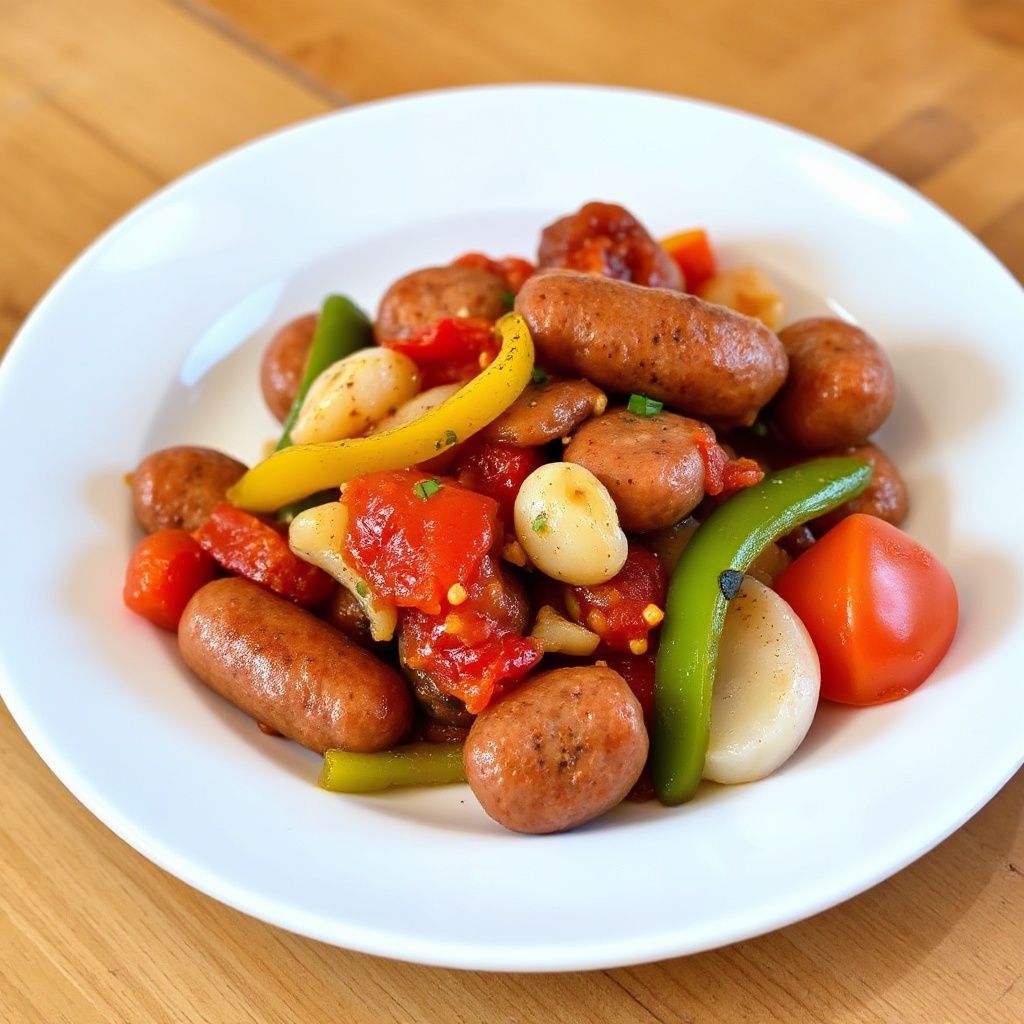 Delizia di Salsiccia e Peperoni in Padella
