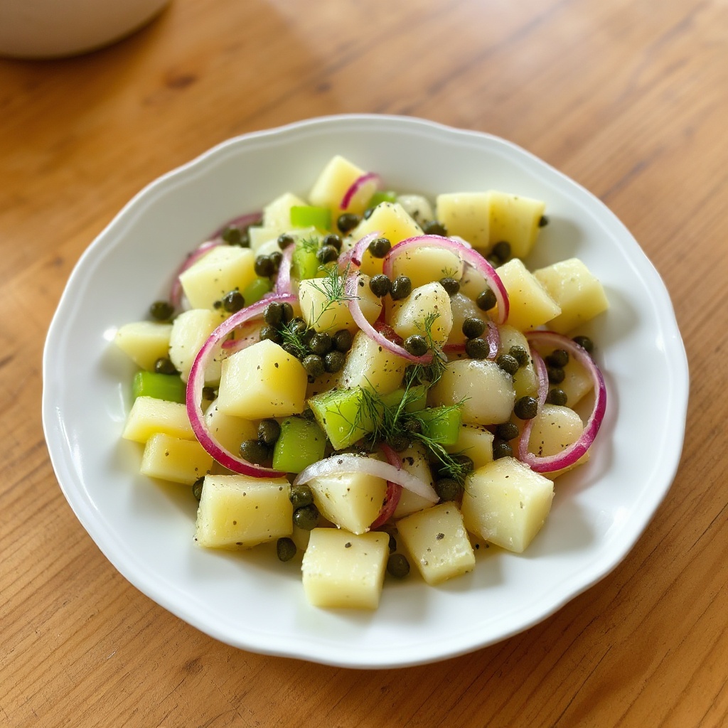 Würziger Kartoffelsalat mit Zitrone und Dill