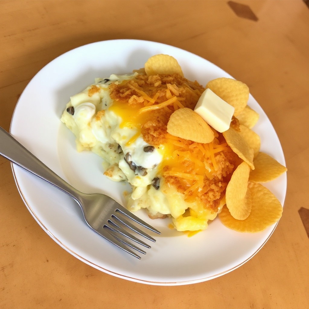 Cheesy Potato Bake with Crispy Topping