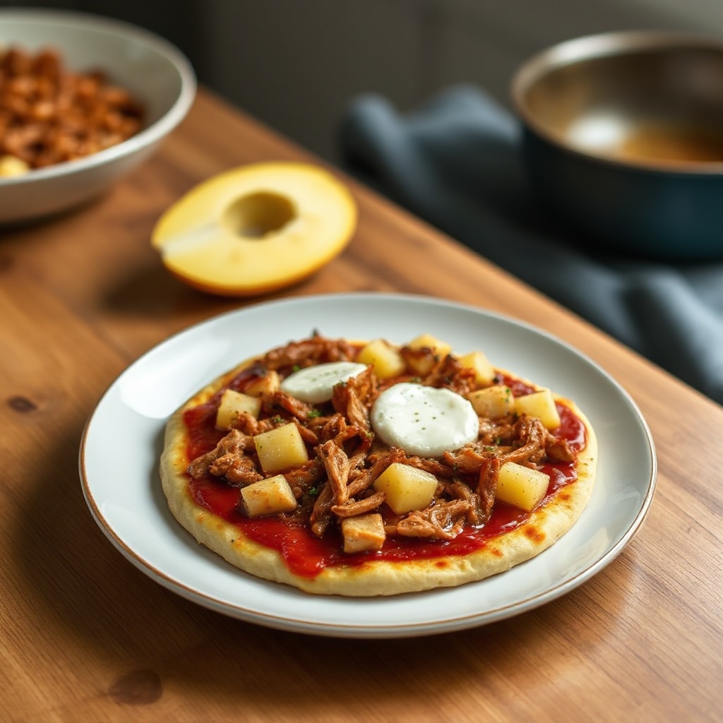 Tropische BBQ Pulled Pork Pizza