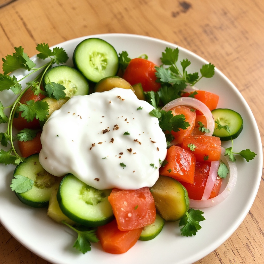 Insalata di Verdure con Yogurt Aromatizzato