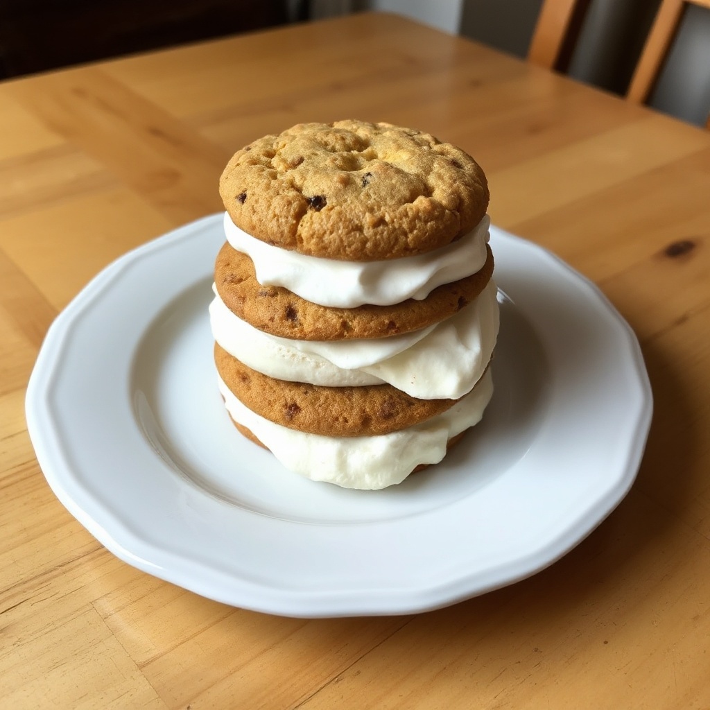 Delizia di Sandwich Gelato a Strati