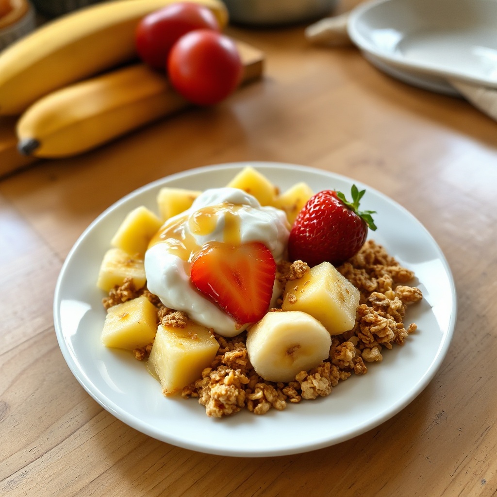 Tropisches Bananenfrühstücksvergnügen