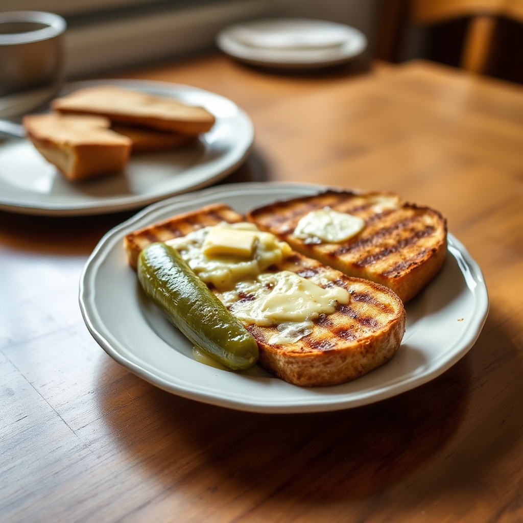 Gooey Pickle Cheese Grilled Delight