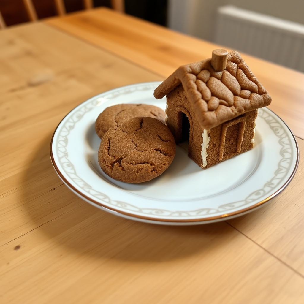 Spiced Gingerbread Cookies and House