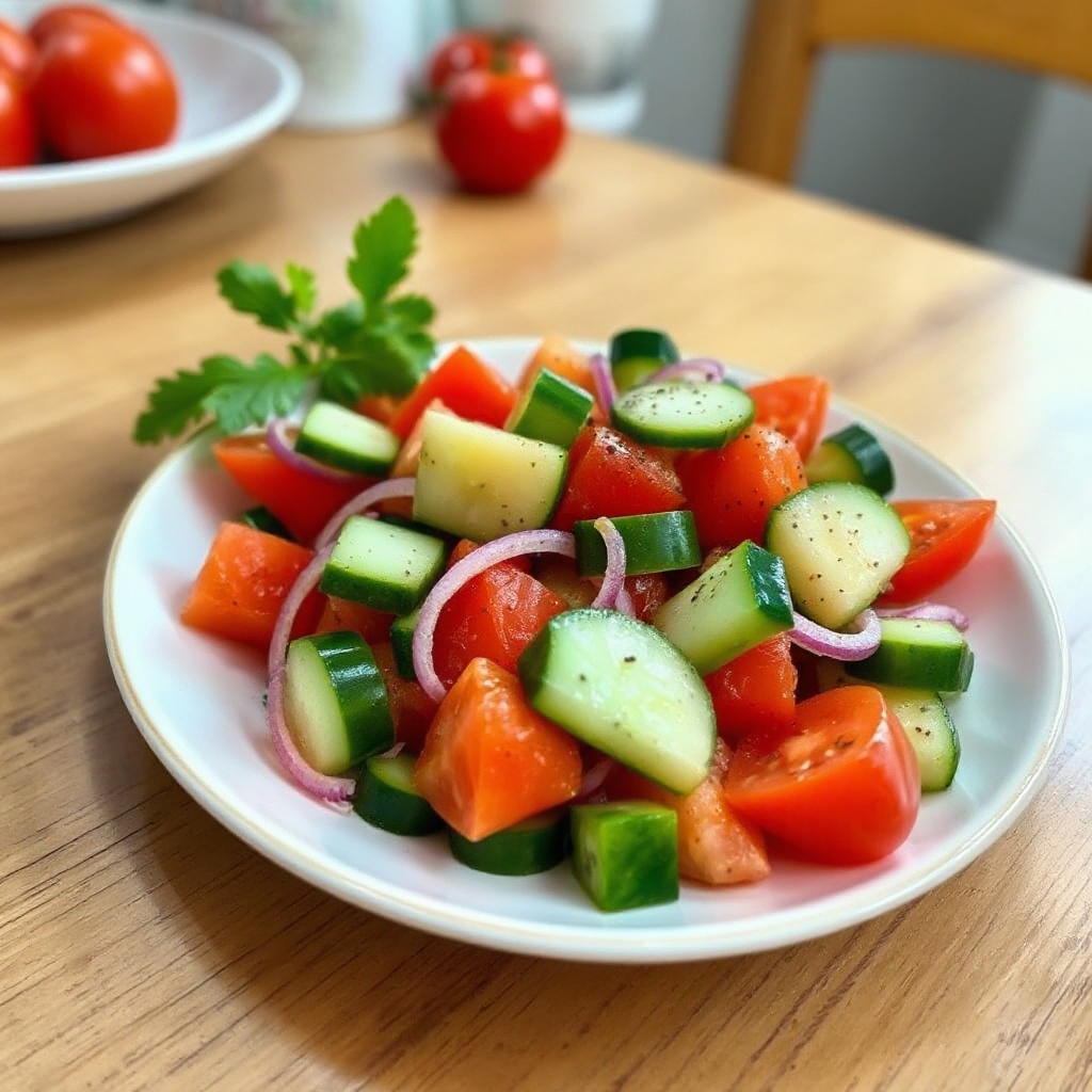 Mediterranean Tomato and Cucumber Salad