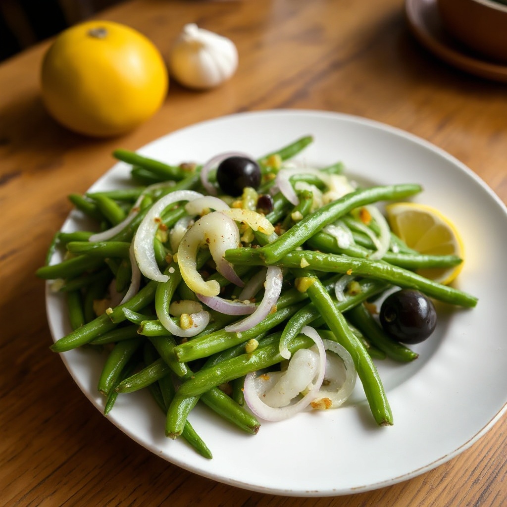Insalata di Fagiolini Piccante con Limone e Aglio