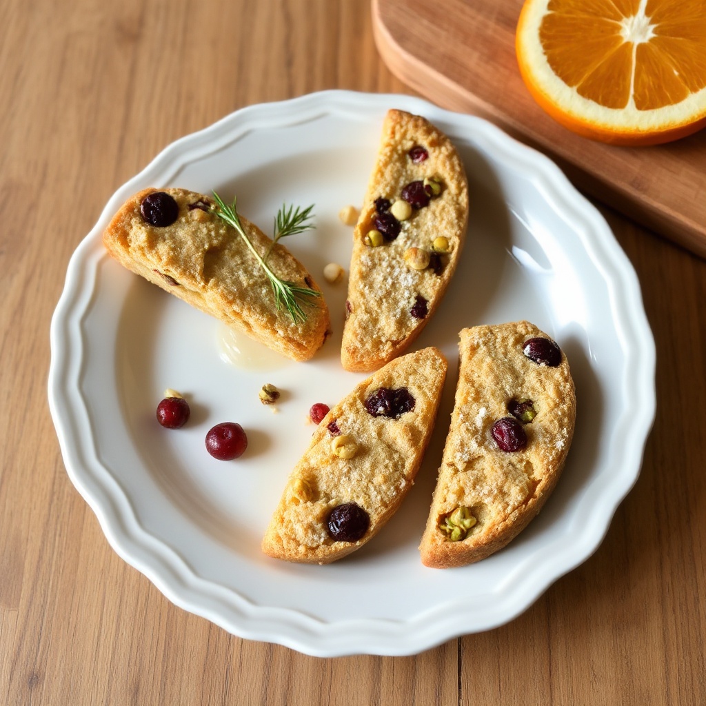 Festive Cranberry Pistachio Biscotti