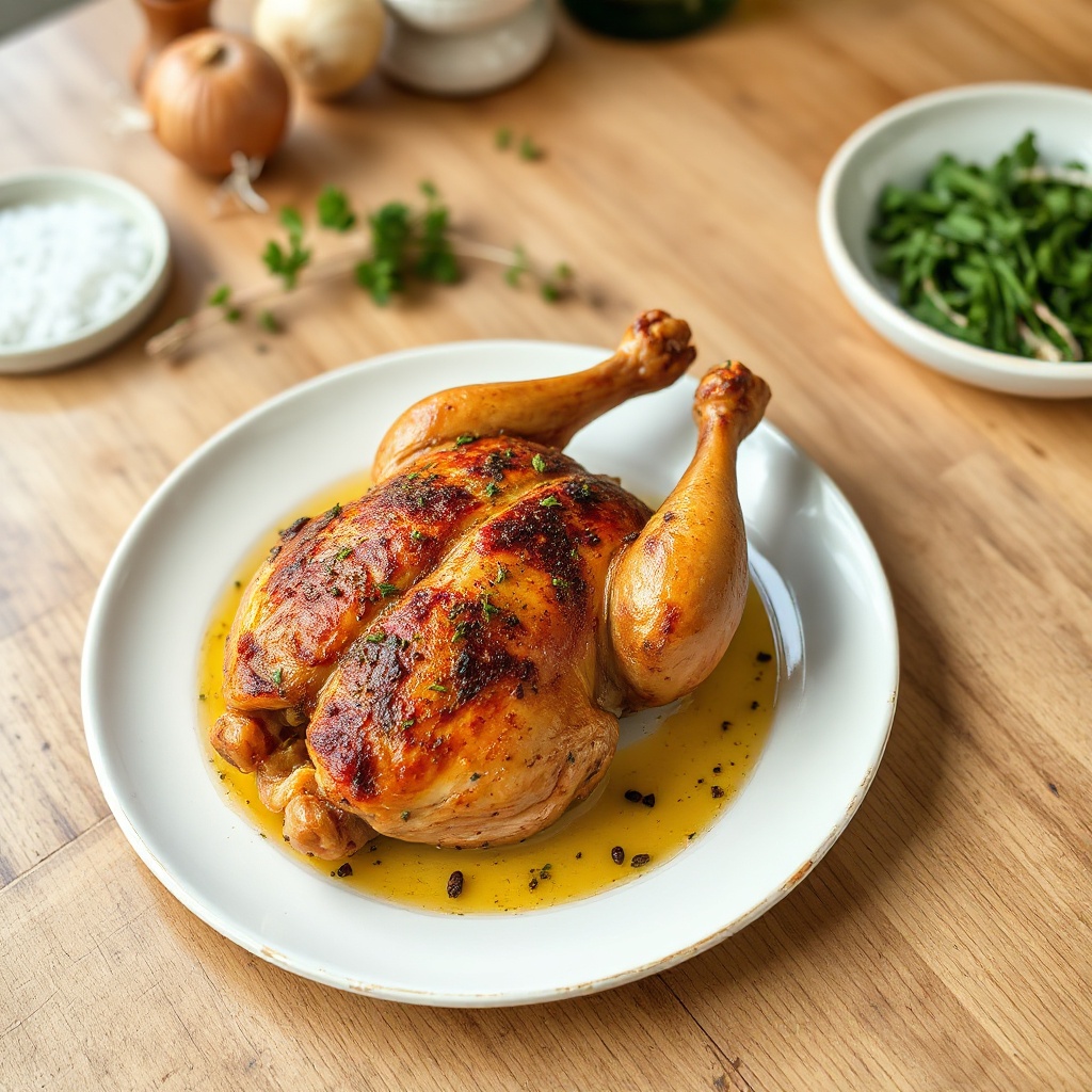 Herb-Infused Crispy Roast Chicken