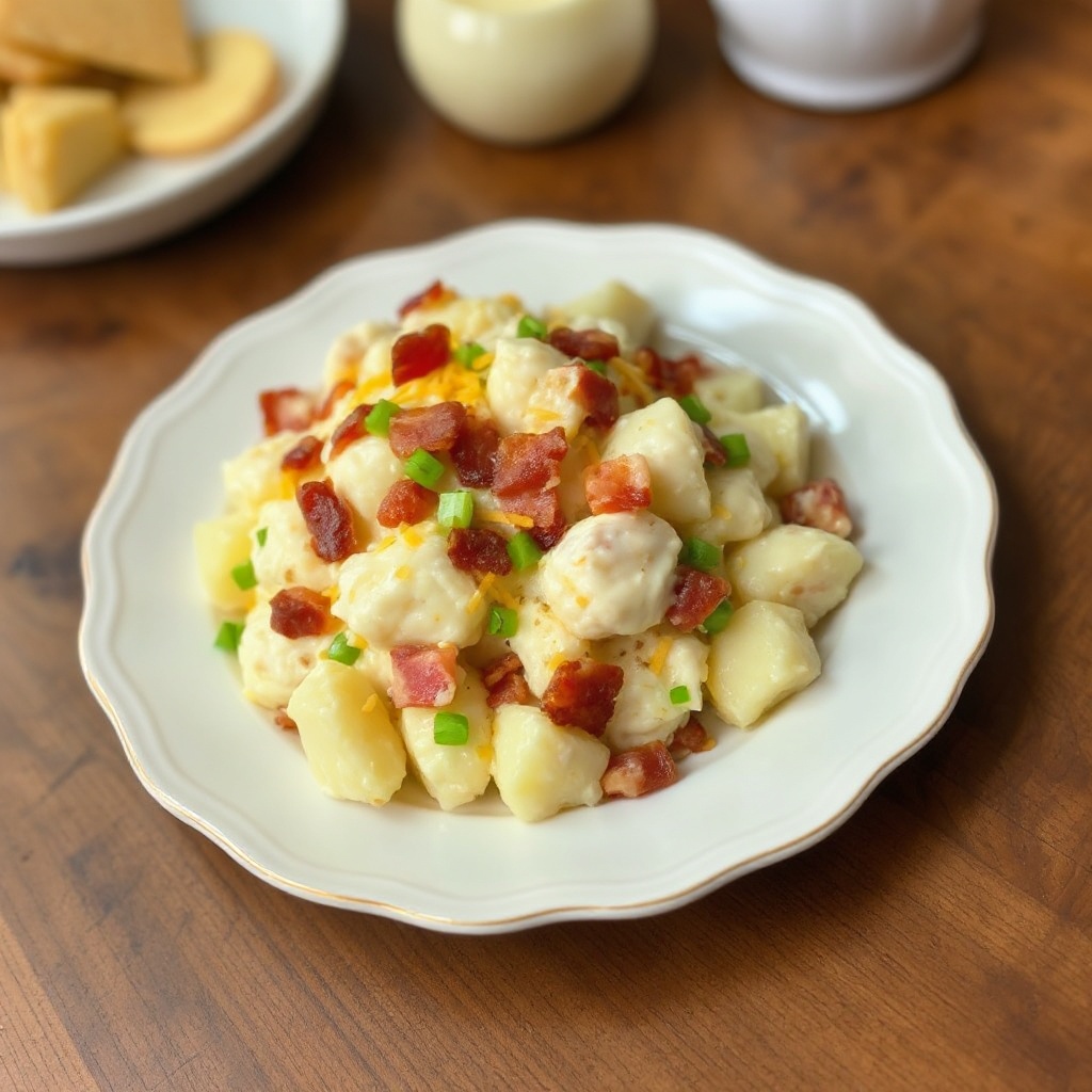 Insalata di Patate Cremosa con Bacon e Cheddar