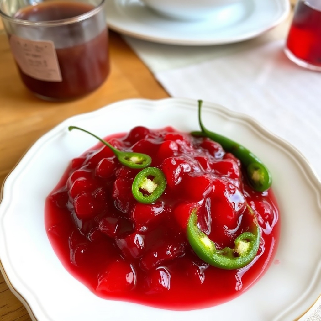 Gelatina Piccante di Mirtilli Rossi e Peperoni