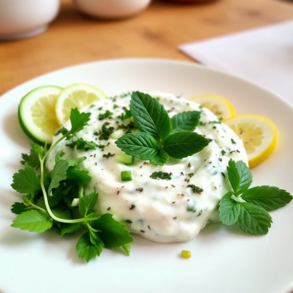 Refreshing Mint and Cucumber Yogurt Dip