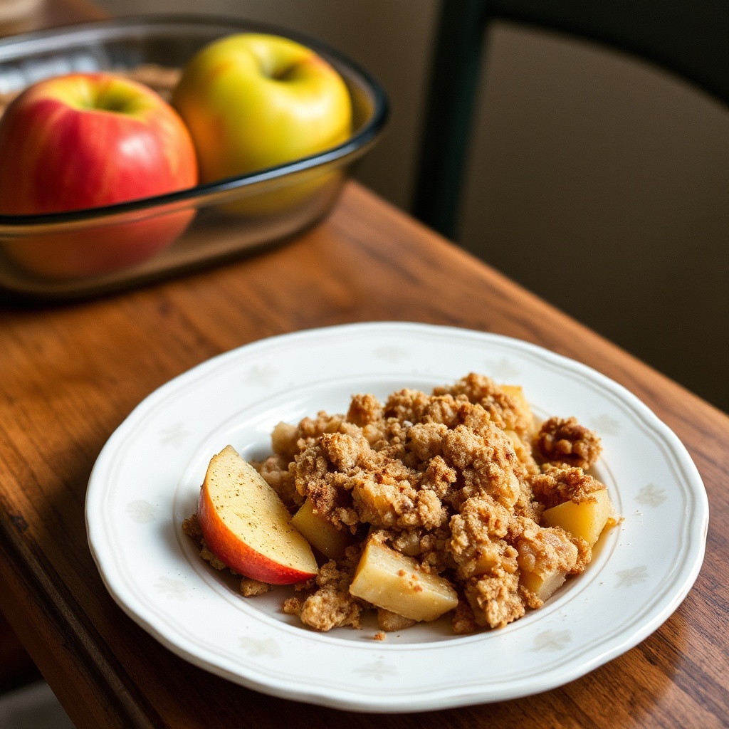 Zimt-Apfel-Crumble-Delight