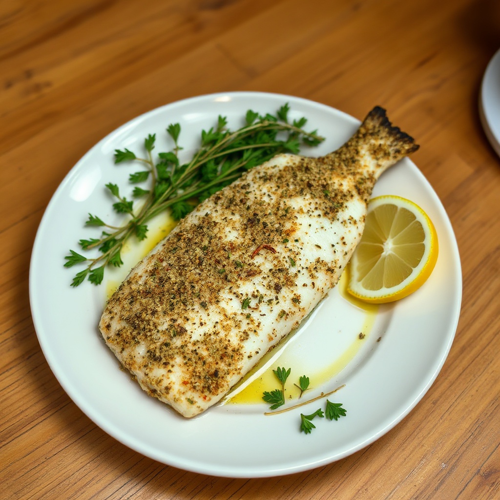 Pesce Spada al Forno con Crosta di Erbe